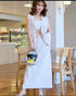 Casual Sleeveless Vest With Mid Length Skirts Sets